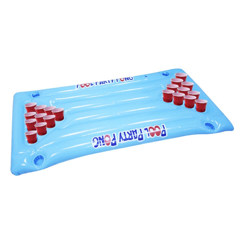 24/28 Bekerhouder Opblaasbare Bier Pong Tafel Duurzaam Zwembad Float Zomer Water Party Fun Air Matras Cooler Float Accessoires
