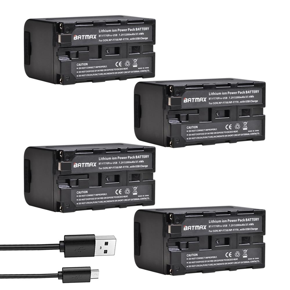 Batmax np -f770 np-f750 np f750 npf 770 batteri med usb ladeutgang til sony np  f970 f960 f550 f570 qm91d ccd -rv100 tru 47e