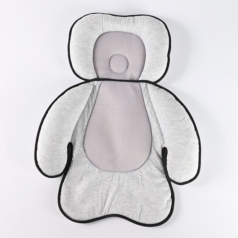 Baby klapvogn sovemåtte universal pasform aftagelig spædbarn krop pude ultra blød & åndbar baby seng klapvogn tæppe: Strikning grå