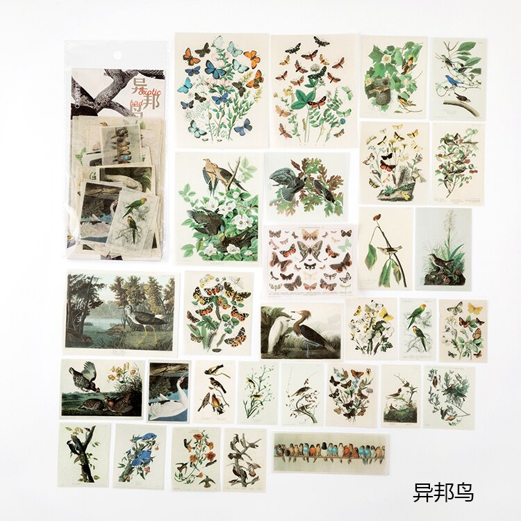 60 st/påse retro blommor växter dagbok papper klistermärke dekoration klistermärken diy för hantverk dagbok scrapbooking planerare etikett klistermärke: D