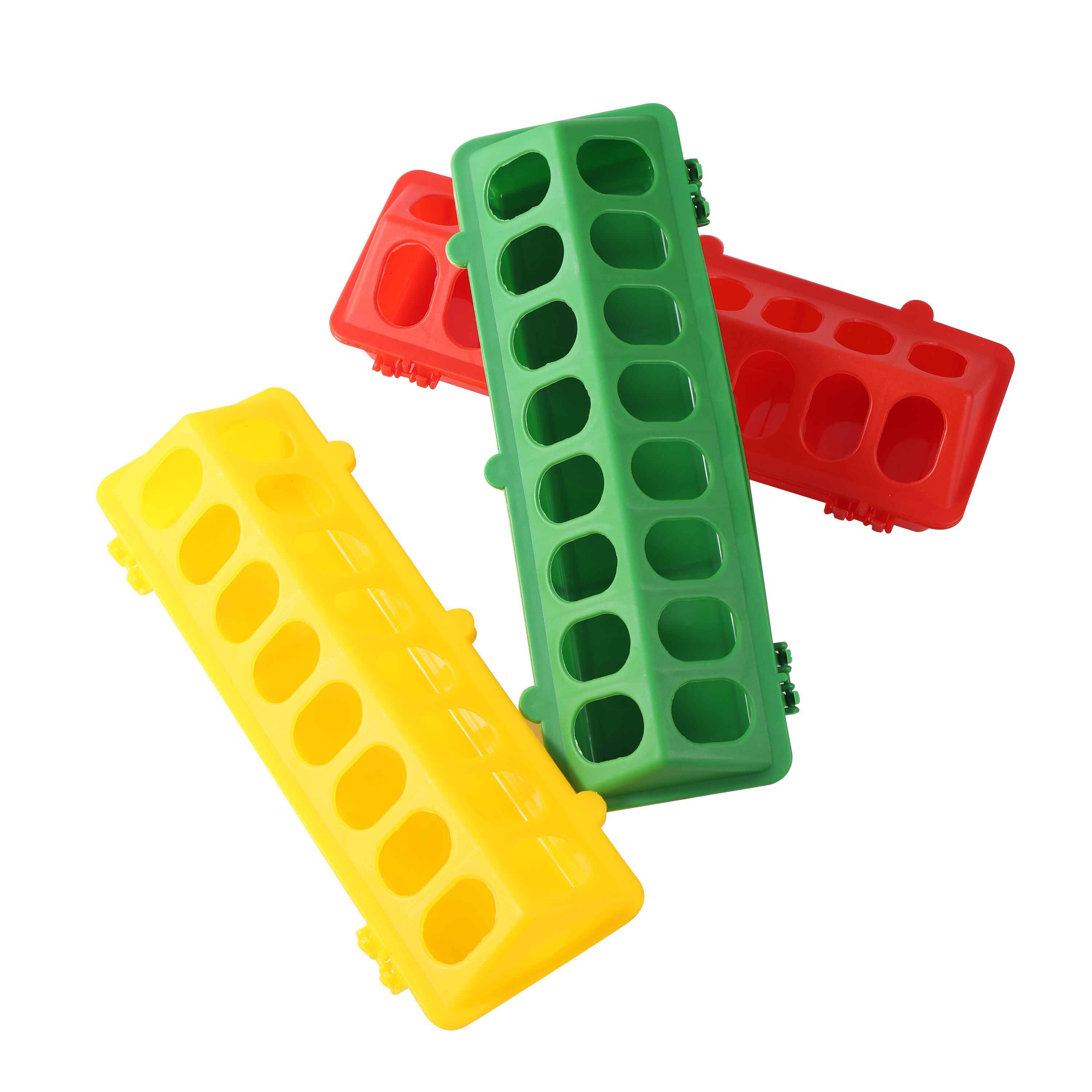 Plastic Flip-Top Poultry Ground Feeder Chicken Feeder Trough Chicken Farming Tool Chicken Pigeons Drink Water Dishes Dispenser