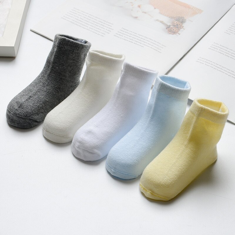 AiKway 5 pairs /lot Boys Girls Socks Cotton Lace Socks Mouth Candy Color Infant Socks Mesh Baby Breathable Socks