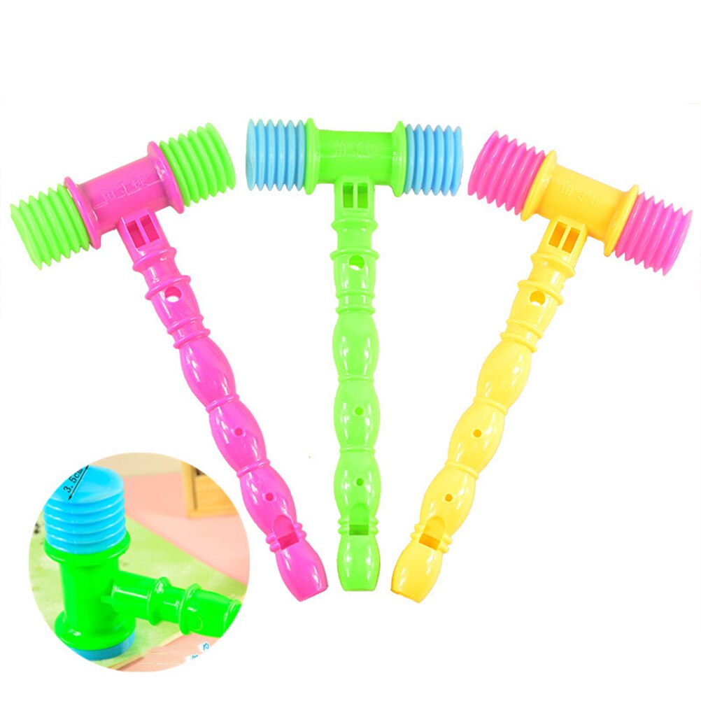 12 Stuks Hamer Plastic Kloppen Hamer Stemgeluid Voor Kids Kinderen (Willekeurige Kleur)
