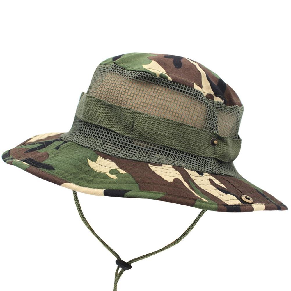 Verstelbare Cap Camouflage Boonie Hoeden Nepalese Cap Heren Visser Hoed Bergbeklimmen vissen camouflage hoed & cx: Camouflage A