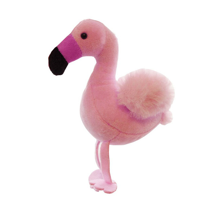 Precioso flamenco de peluche de juguete llavero anillo colgante juguete suave llavero mochila Decoración