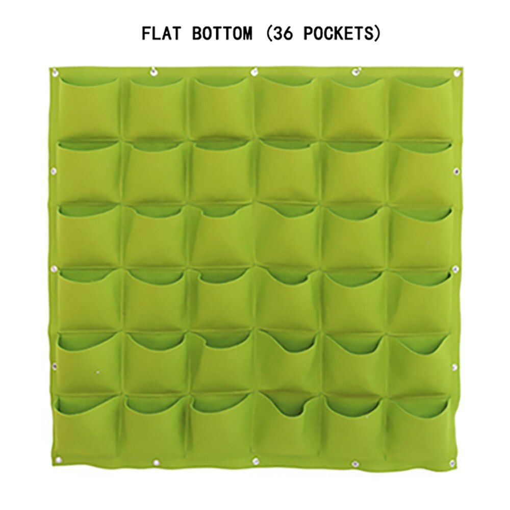 Wall Mount Hanging Planting Bags Home Supplies Multi Pockets DIY Grow Bag Planter Vertical Growing Vegetable Living Garden Bag: 36 pocket    (S)