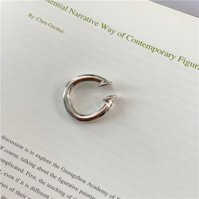 Aomu uregelmessig uten piercing geometrisk rund øremansjett minimalistiske brusk øredobber til kvinner menn smykker: 10 1 stk 2.7 x 3