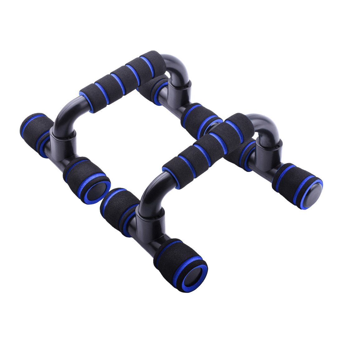 Par de soportes para flexiones, equipos de fitness con asa, soportes para entrenamiento muscular y deportes, soporte para flexiones: blue