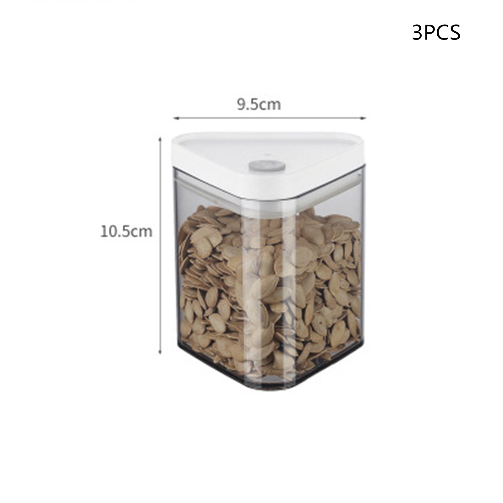 800ml 600ml Transparent Sealed Jar Kitchen Fresh-keeping Box Waterproof Leak-proof Refrigerator Food Container Storage Jar: 3pcs 450ml