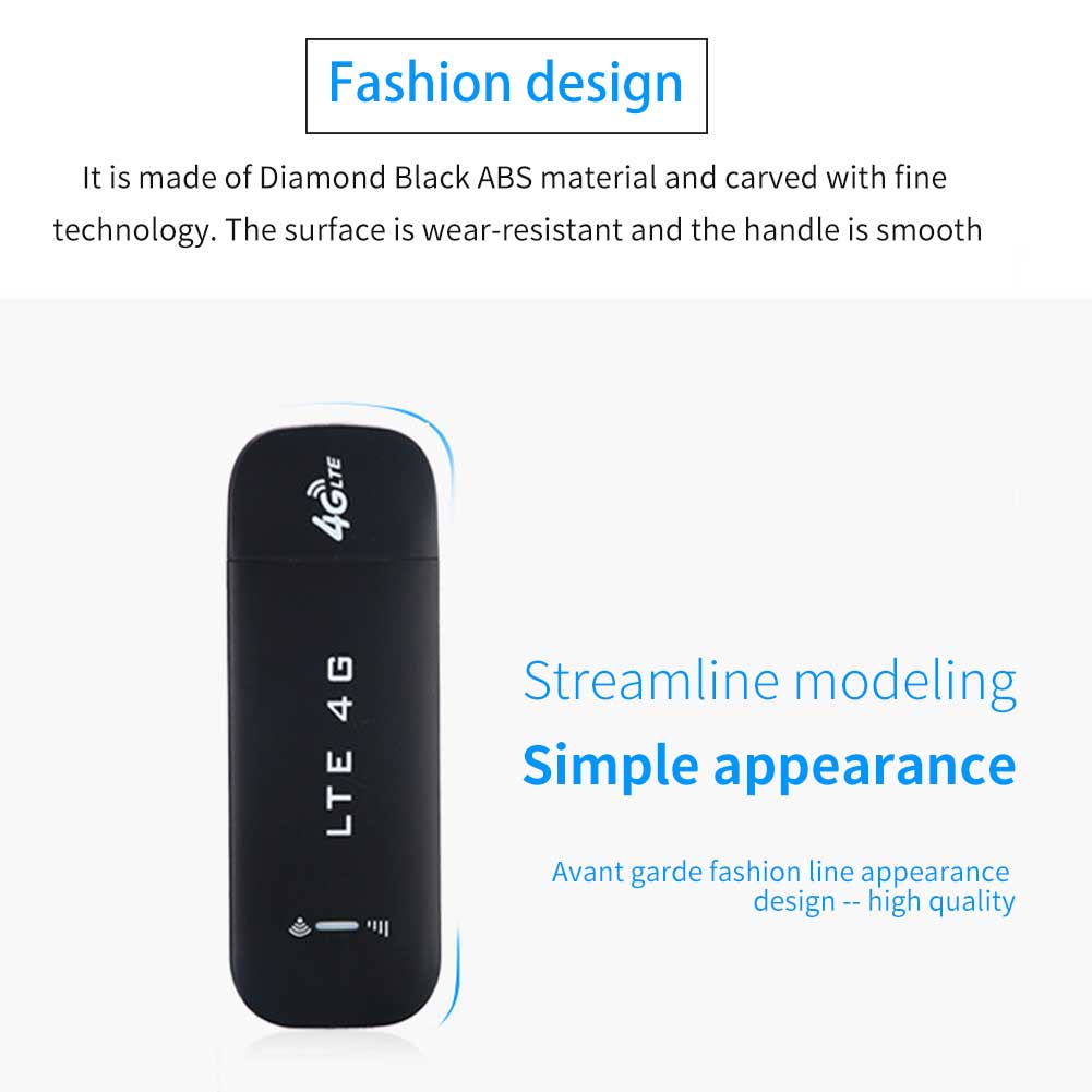 Netværksadapter wifi router simkort plug and play usb modem dongle bærbar trådløs højhastigheds hjemmekontor stabil 4g lte