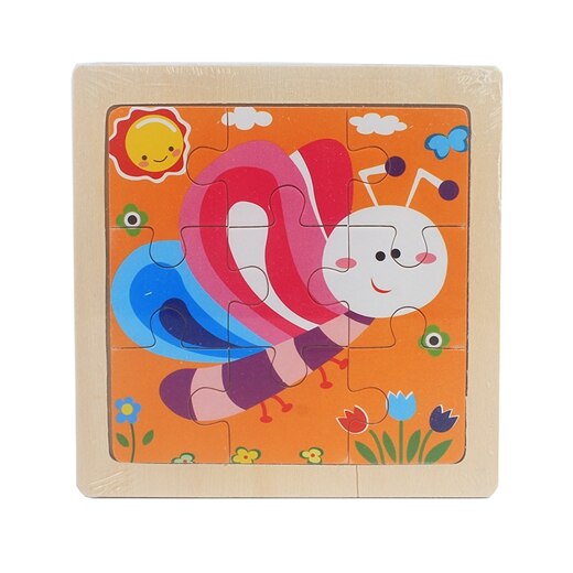 Kids Toys Cartoon Lovely Animal/Vehicle/Farm/Ocean Jigsaw Puzzle Wooden Toy Preschool Early Educational Learning for Children: 6