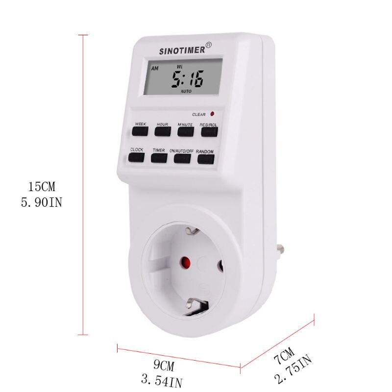 Digital Timer Socket 220/110V Weekly Programmable AU/BR/EU/FR/UK/US Plug Switch 35ED