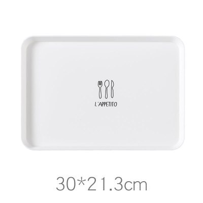 30*21cm pp plastbricka nordisk rektangulär tallrik hem enkel frukostbricka tebricka middagstallrik dessert liten bricka: Mönster servis