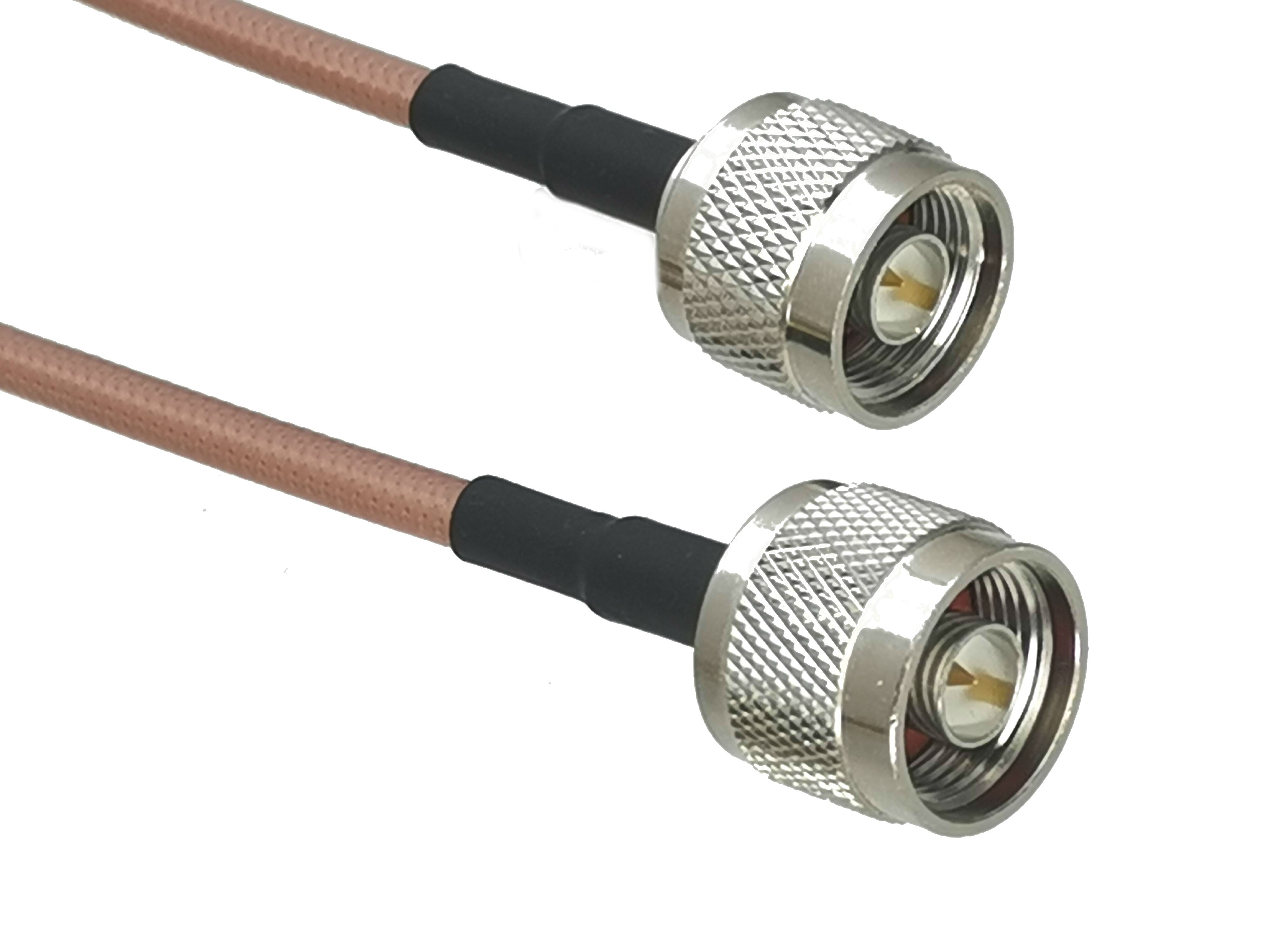 1Pcs RG142 N Male Plug to N Male Plug Straight Connector RF Jumper pigtail Cable 4inch~10FT