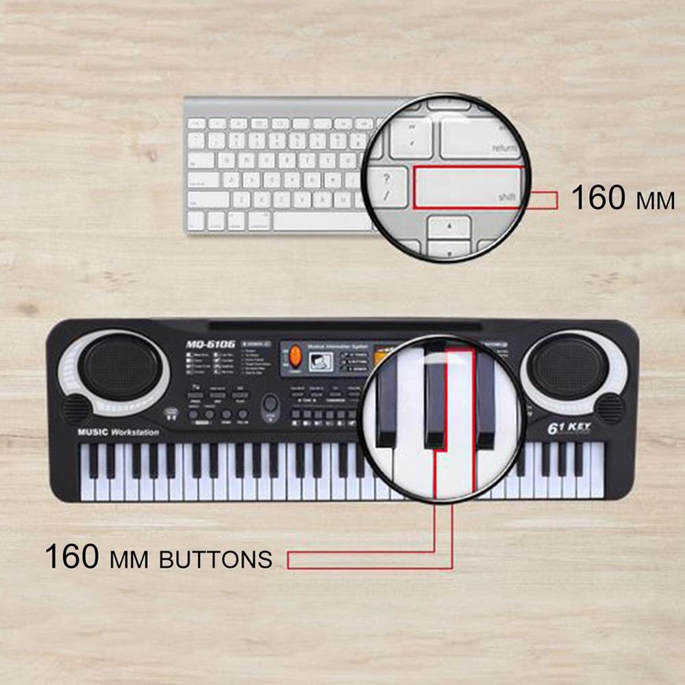 Piano Toetsenbord Draagbare Elektronische Kinderen Keyboard Piano Beginner Digitale Muziek Piano Speelgoed 61 Toetsen Piano Met Microfoon