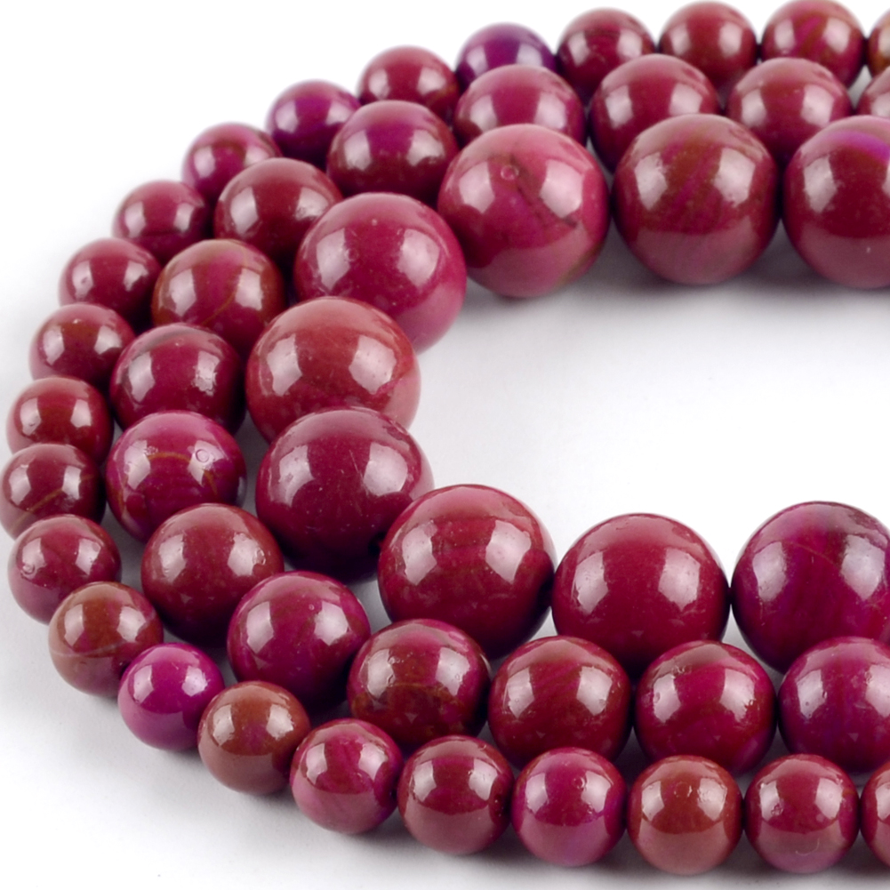 Perles en pierre naturelle Sugilite pour la fabrication de bijoux, perles rondes en vrac, accessoires de bricolage, Bracelet de 6mm 8mm 10mm 15 pouces