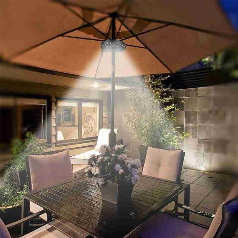 100LM 24 4LED Outdoor Wireless Patio Umbrella Pole Light Garden Portable Camping Tent Lamp Emergency Light