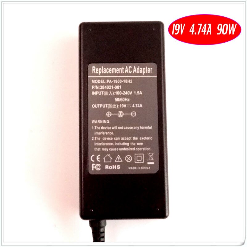 Voor hp/compaq 6715 s 6730b 6730 s 6735b 6735 s nc6320 nc8230 laptop lader/ac adapter 19 v 4.74a 90 w