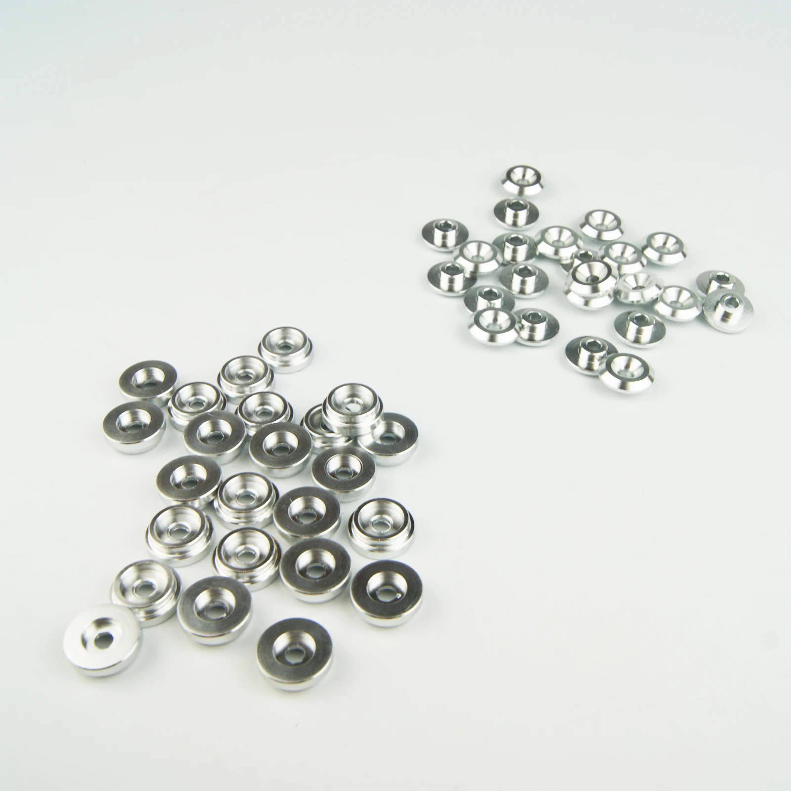 48 Stück Aluminiumlegierung Karosserie Unterlegscheibe Abdeckung Dichtung Abstandshalter für 1/5 Losi 5ive T 5T Rofun Rovan LT KM X2: Licht Grau
