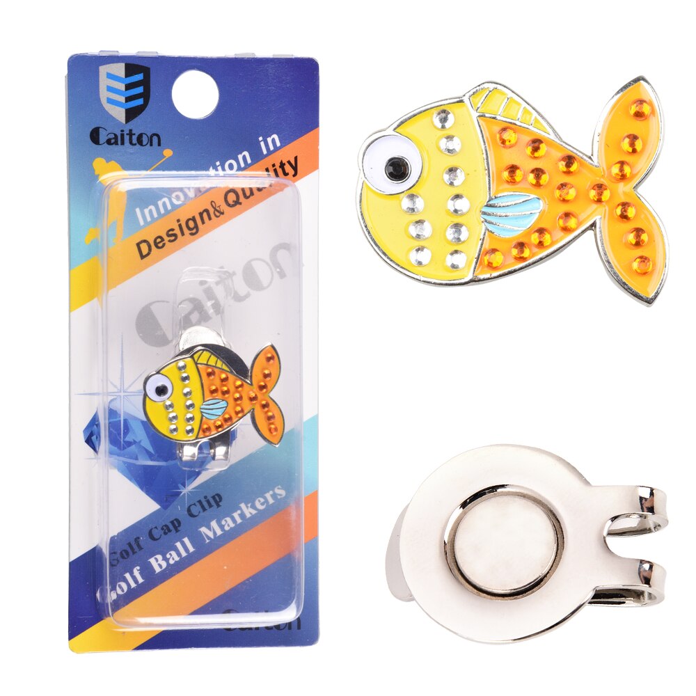1Pcs Golf Ball Mark+Golf Hat Clip Magnetic Alloy marker golf accessories Golf Cap Clips Golf Training Aids: 11
