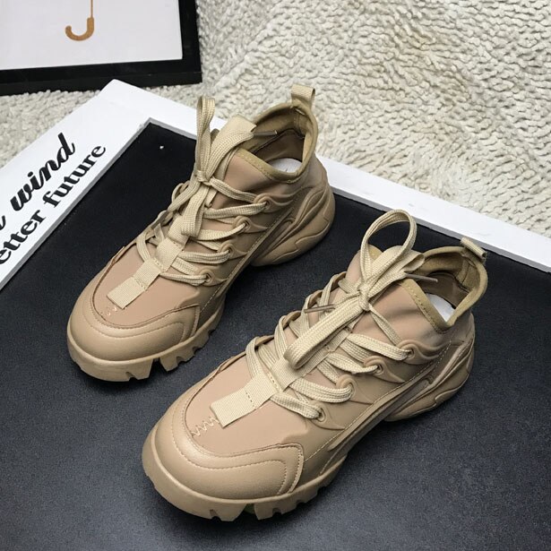 Dad Chuny Turnschuhe Frauen Laufschuhe Frau Sport Schuhe Trainer Frauen Plattform Turnschuhe Zapatillas Mujer Deportiva: Khaki / 8