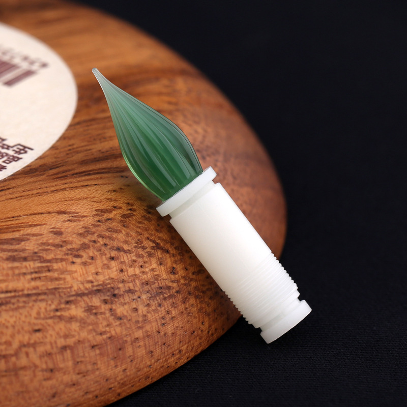 MAJOHN No.1 Punta de vidrio Punta de pluma de inmersión transparente de color Juego de puntas de bolígrafo universal (compatible con M2C3V1 Maru Color N12): green