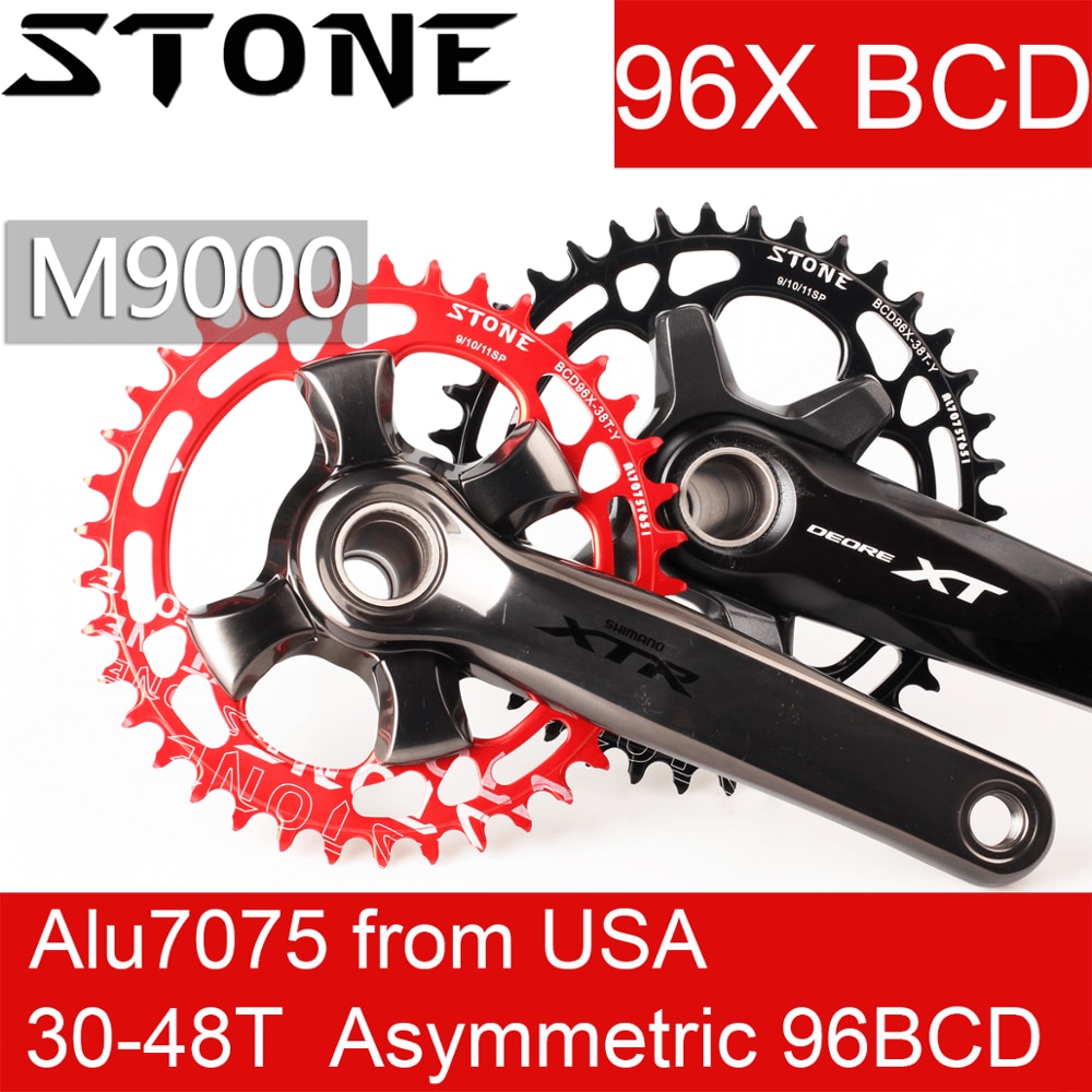 Steen 96 BCD Ronde Kettingblad voor Shimano M7000 m8000 m9000 30t 32t 34t 36 38 40 44 46 48T Mtb Kettingwiel Tand Plaat 96bcd