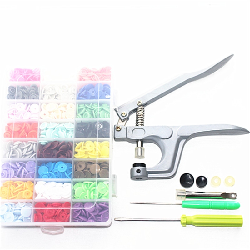 Pinces à pression pour T3 T5 T8 Kam | Pinces à boutons attaches à pression 24 boîtes 360 ensembles T5 résine plastique