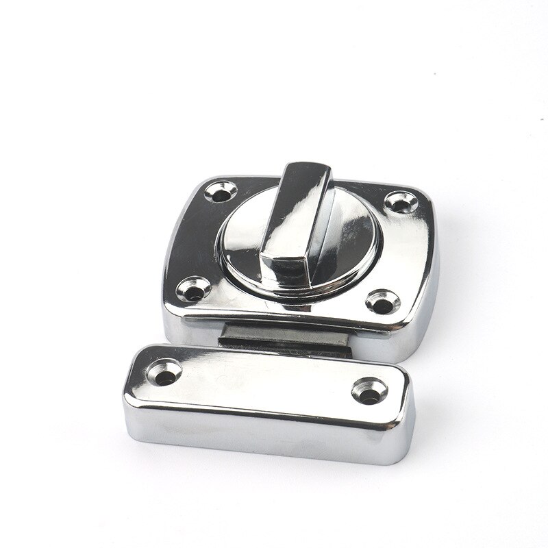 Left and Right Latches Door Buckles Sliding Doors Fitting Room Door Latch Door Buckle Wall Mounted Small Latches: 54X40MM / SILVER