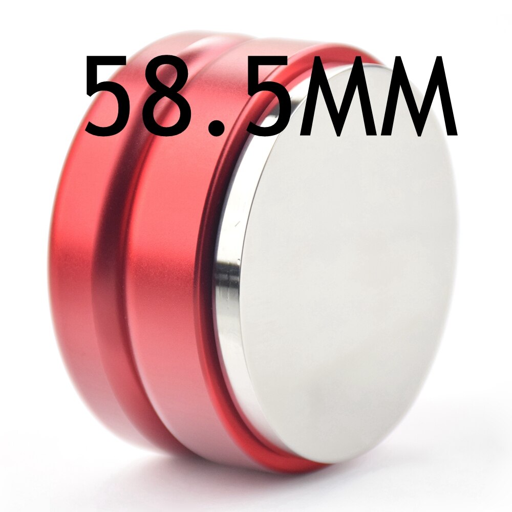 Ecocoffee Adjustable Coffee Tamper 58MM 304 Stainless Steel Coffee Distributor Barista Coffee Maker: 58.5MM RED