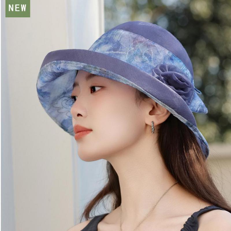 Dames Emmerhoed Zomerhoeden Voor Vrouwen Bloemenpatroon Ademend Zonnebrandcrème Zonnehoed Dames Outdoor Zonnescherm Zonnehoed Nieuw