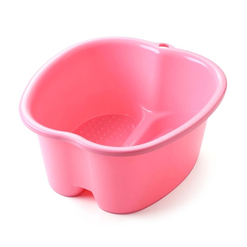 Plastic Large Foot Bath Spa Tub Basin Bucket for Soaking Feet Detox Pedicure Massage Portable 3 Colors: Pink