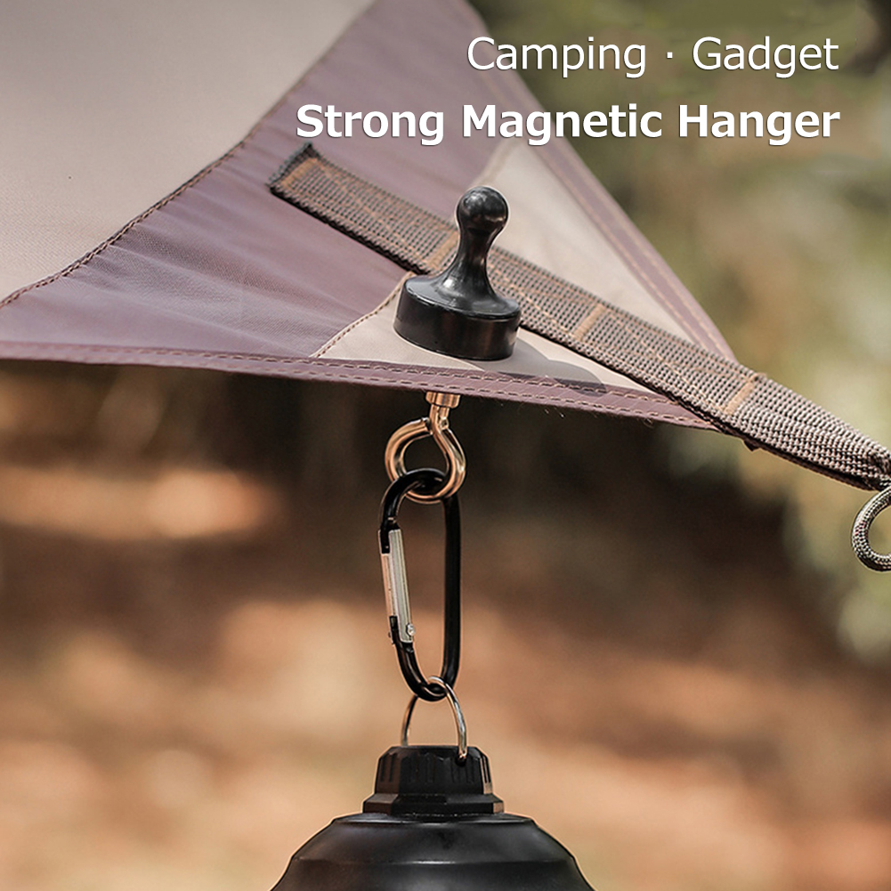 1-10pcs Magnetic Lanyard Clip Pulling Force Hanging Carabiners Heavy Duty Multipurpose for Outdoor Hanging Camping Light