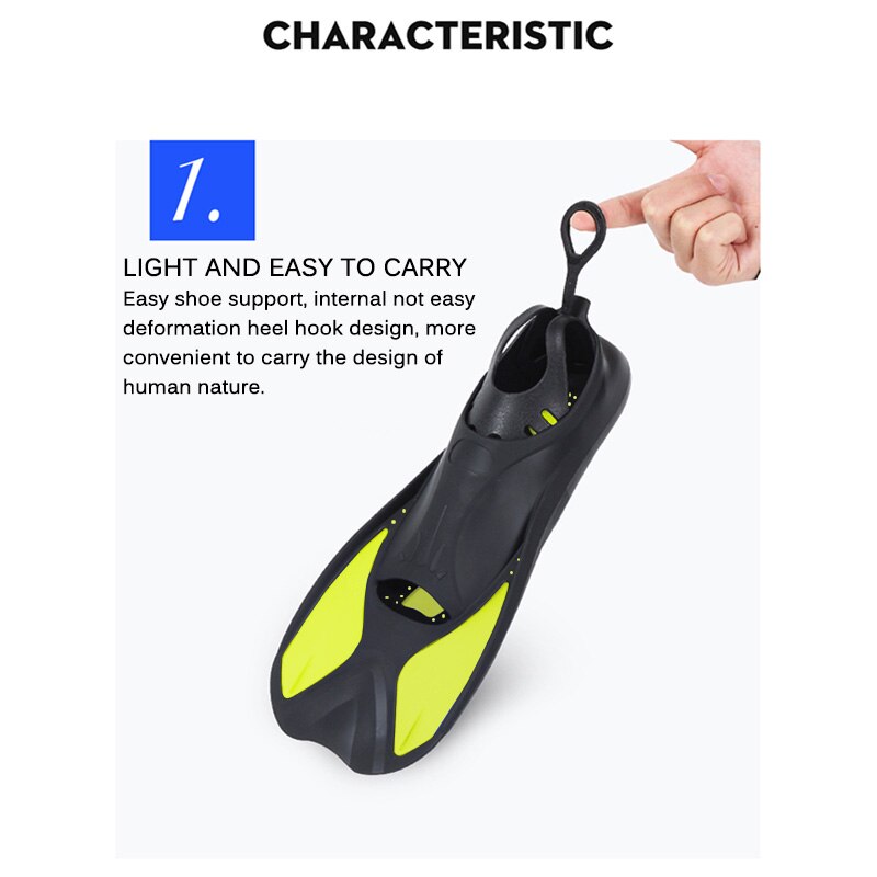 Scuba Diving Fins Adult Adjustable Swimming Shoes Silicone Long Submersible Snorkeling Foot Monofin Diving Flippers