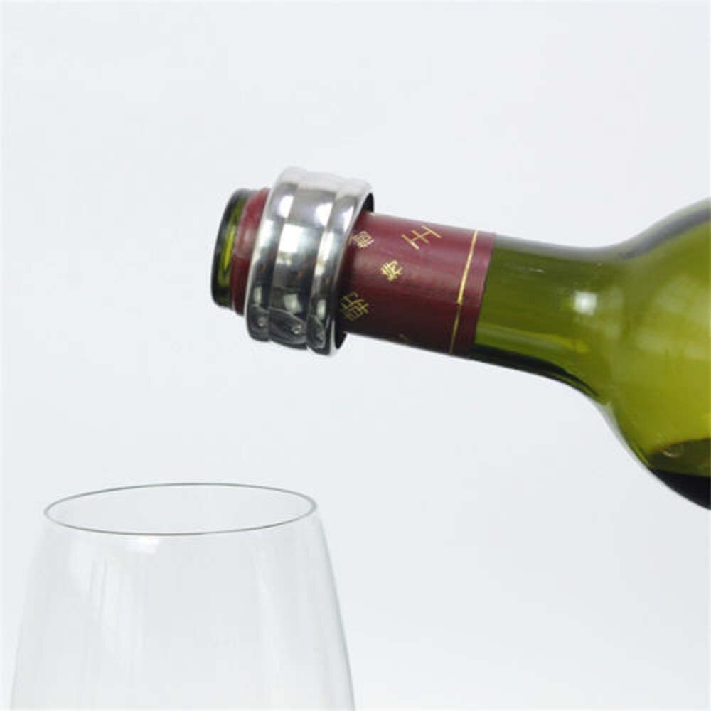 Collier rond en acier inoxydable pour bouteille de vin et de bière, anneau anti-goutte, accessoires de Bar réutilisables, 2 pièces,