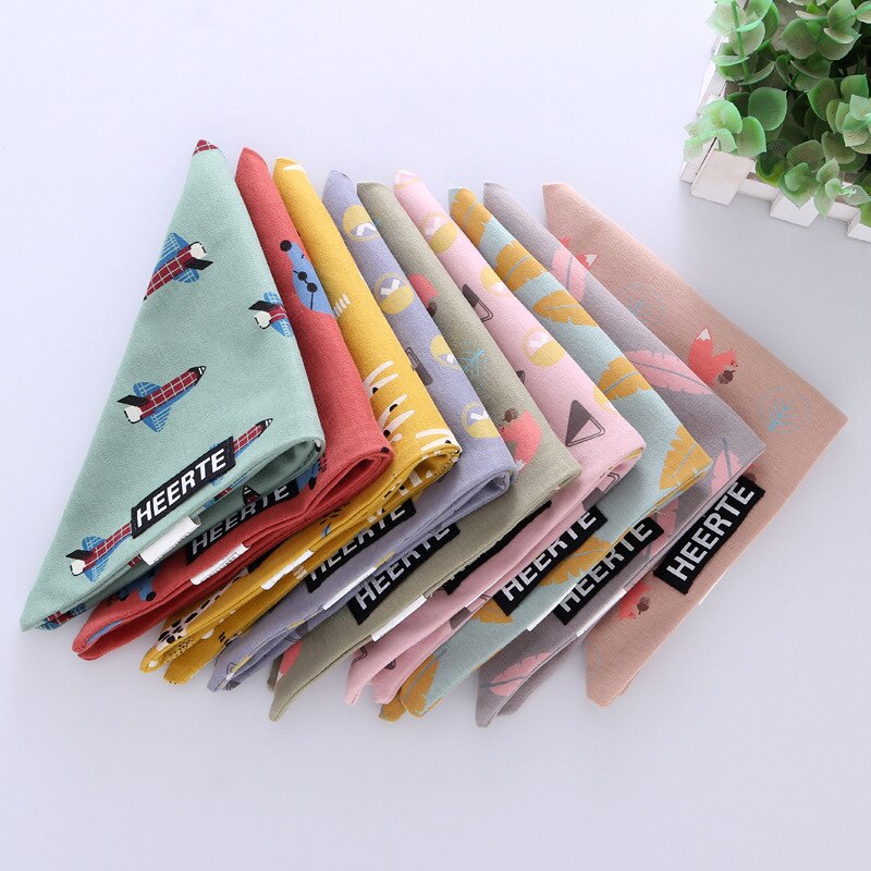 Baby Slabbetjes Driehoek Dubbele Lagen Katoen Baberos Cartoon Animal Print Baby Bandana Slabbetjes Speeksel Handdoek WHT071