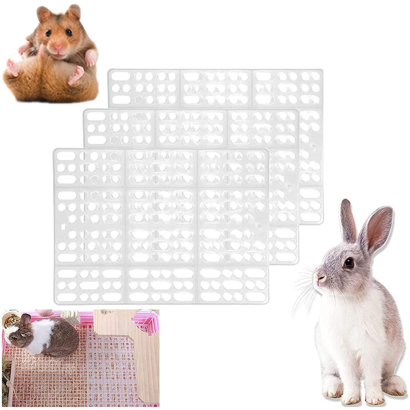 Plastic Grids Huisdier Voet Mat Rust Gat Lek Water Nest Matten Klein Dier Konijn Cavia Kat Muis Placemat Kussen kooi Mat