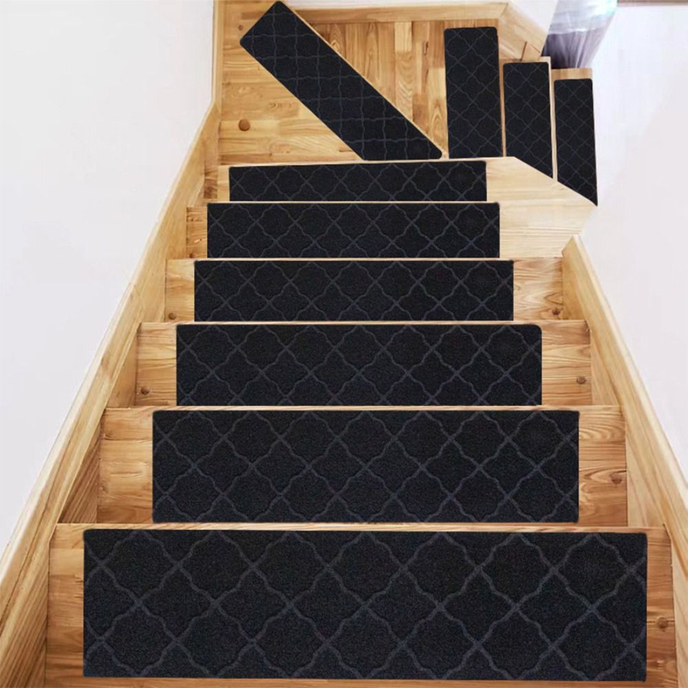 Self-adhesive Staircase Mat Non-Slip Safety Stair Tread Carpet Mat Soft Stripe Protection Cover Pads Home Decor
