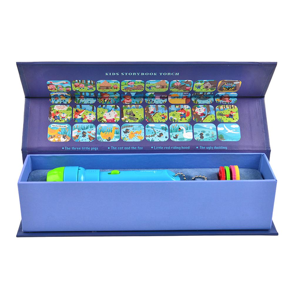 Baby Schlafen Geschichte Taschenlampe Projektor Lampe Spielzeug Vier kinder Geschichten Licht-up Spielzeug Für Kinder Pädagogisches Schlaf Spielzeug