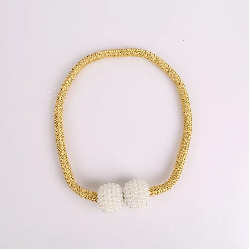 Parel Magnetische Gordijnclip Gordijnhouders Vastbinden Achterkant Gesp Clips Opknoping Ball Gesp Stropdas Achterkant Gordijn Decor Accessoires: Paars