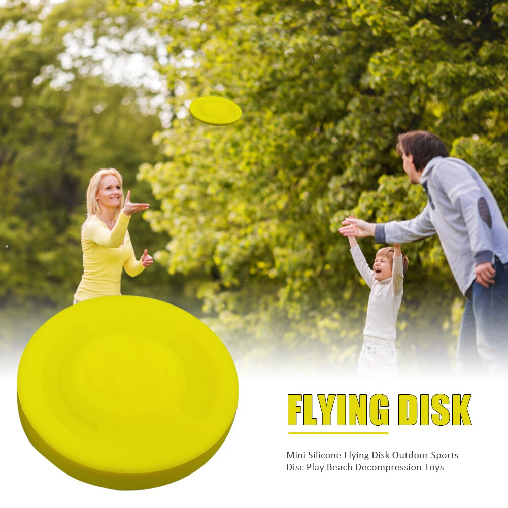Mini Silicone Flying Disk Outdoor Sports Disc Play Beach Decompression Toys