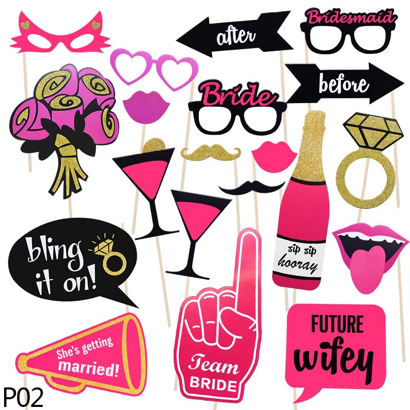 20pcs Hawaii Party Photo Booth Funny Lip Mouth Flamingo Photobooth Props Wedding Decoration Tropical Summer Carnival Party Props: P02