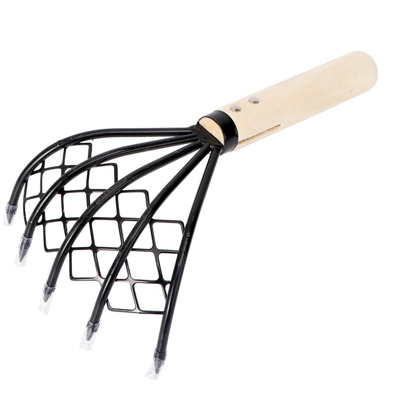 1pc Net Rake Seafood Dragging Tool Sea Net Rake Oyster Shell Digging Rake Sludge Scraper Clam Seafood Digging Rake
