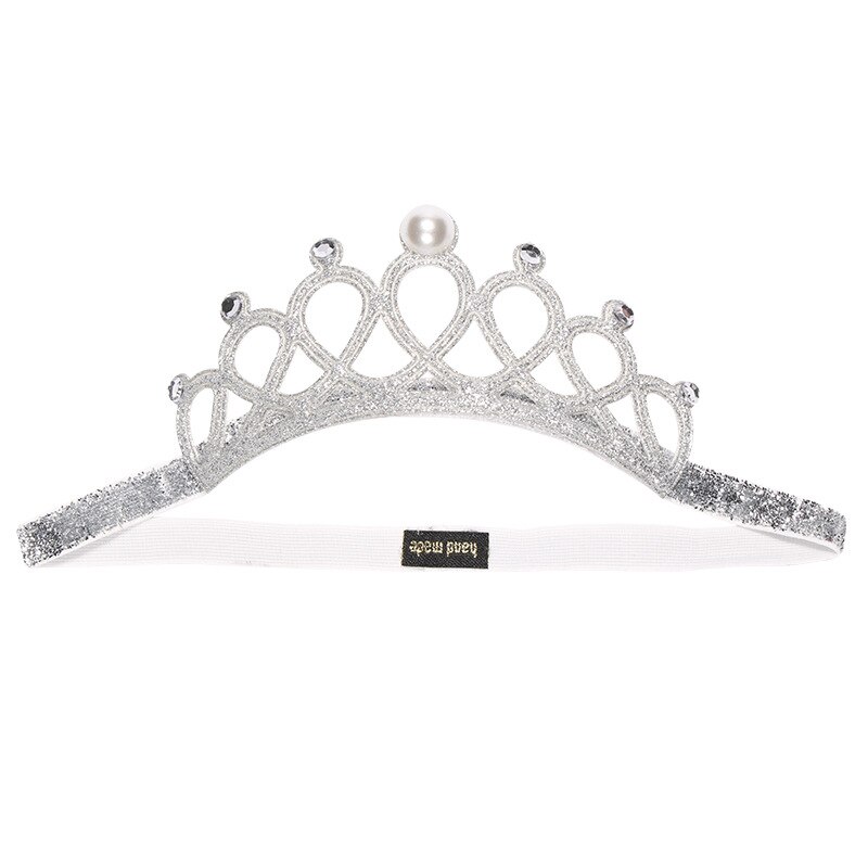1Pc Glitter Strass Kindje Hoofdband Sequin Crown Pasgeboren Baby Haarband Prinses Meisjes Elastische Haarband Hoofddeksels: 02