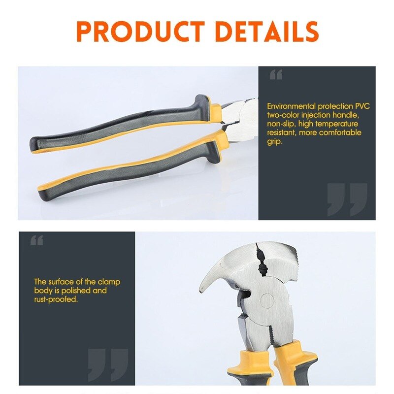 10-inch Fence Pliers with Hooks Manual Pliers Outdoor Maintenance Multi-function Tool Pliers Agricultural Pliers