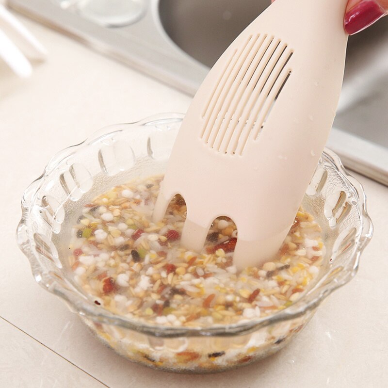 1pcs Washing Spoon Rice Washing Scoop Washing Rice Sieve Household Sink Food Drain Rack Kitchen Accessories