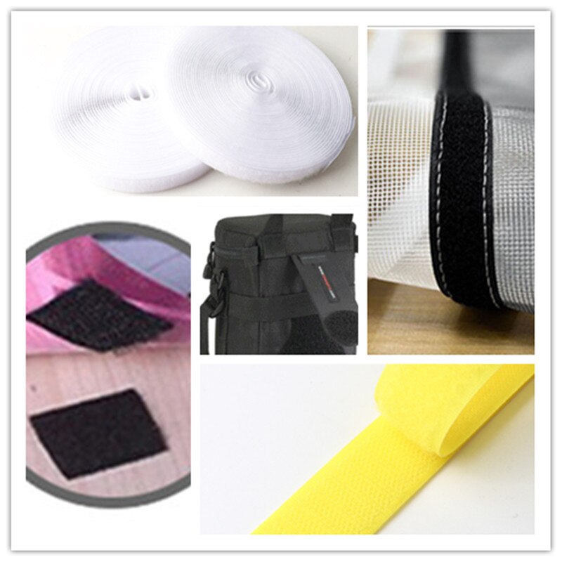 20Mm Self-Adhesive Velcro Color Hook and Loop Self-Adhesive Buckle Belt Clothing Backpack Diy Hand-Sewn Jewelry Accessories 2M
