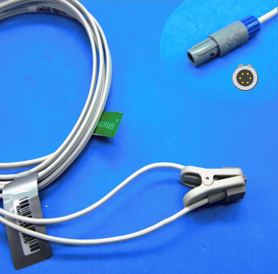 Long Calbe Neonate wrap SPO2 Sensor for URIT U-A68B digital patient monitor: child ear clip