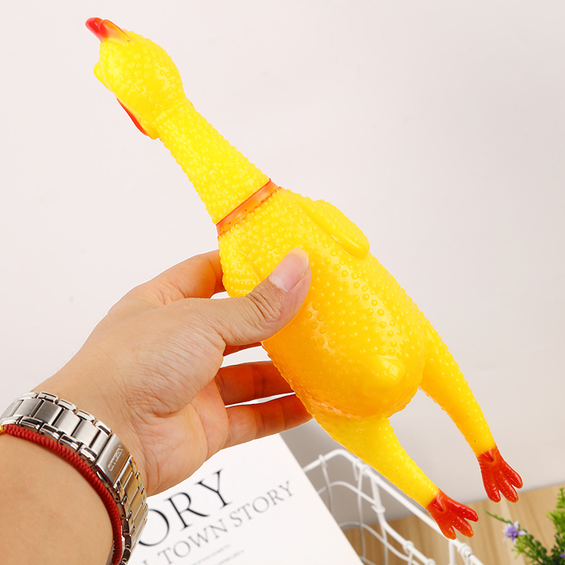 Pet Toy Rooster Screaming Rubber Chicken Shrilling Cock Attractive Dog Cat Toy Dogs Chew Toys Dog Toys