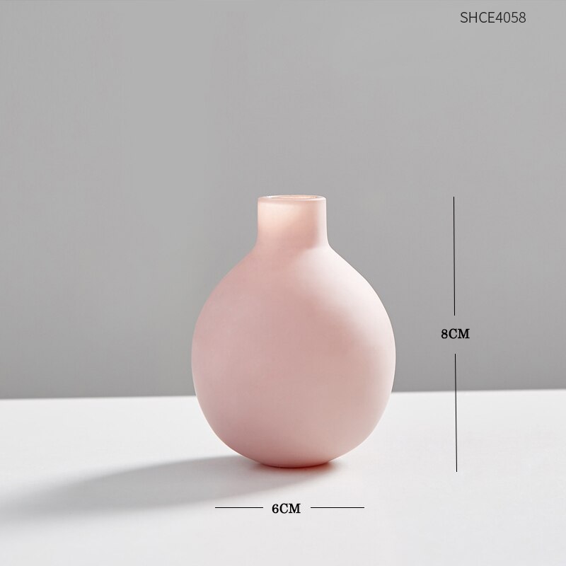 Accessoires de décoration de la maison | Vases à fleurs modernes pour fleurs, Vase en céramique, petite décoration de salon, décoration de bureau: 8cm Pink